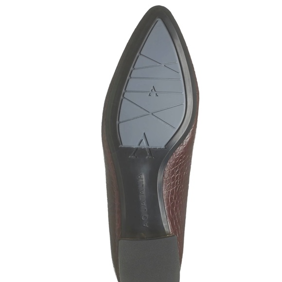 Aquatalia Perci Croc Embossed Leather Loafer in Oxiblood - Picture 4 of 7